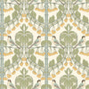 Birds & Cherries - Aqua Blue By G P & J Baker | Original Brantwood Wallpaper |Animal/Insects  Wallcovering