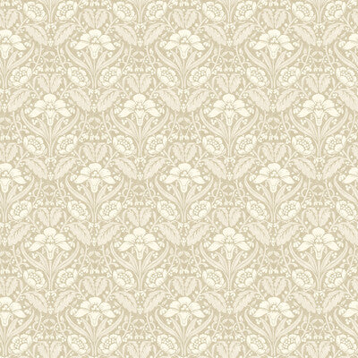 Iris Meadow - Linen Beige By G P & J Baker | Original Brantwood Wallpaper |Botanical & Floral  Wallcovering
