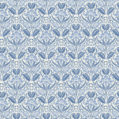 Iris Meadow - Blue Blue By G P & J Baker | Original Brantwood Wallpaper |Botanical & Floral  Wallcovering