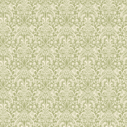 Fritillerie - Green By G P & J Baker | Original Brantwood Wallcovering |Botanical & Floral Wallcovering