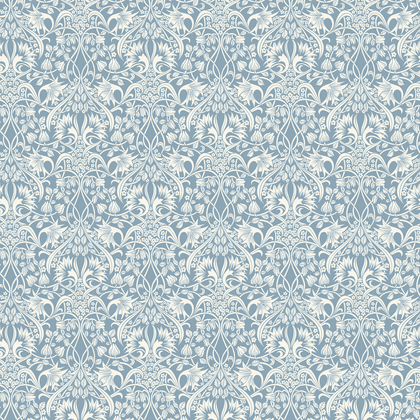Fritillerie - Blue By G P & J Baker | Original Brantwood Wallcovering |Botanical & Floral Wallcovering