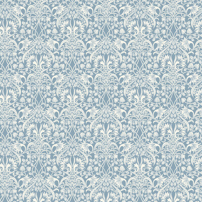 Fritillerie - Blue Blue By G P & J Baker | Original Brantwood Wallpaper |Botanical & Floral  Wallcovering