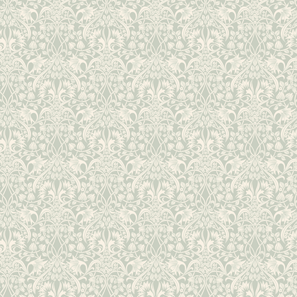 Fritillerie - Aqua Blue By G P & J Baker | Original Brantwood Wallcovering |Botanical & Floral  Wallcovering