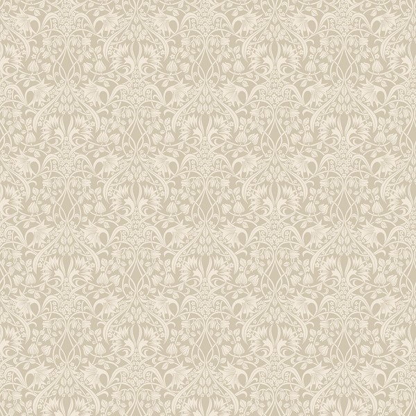 Fritillerie - Linen Beige By G P & J Baker | Original Brantwood Wallcovering |Botanical & Floral  Wallcovering