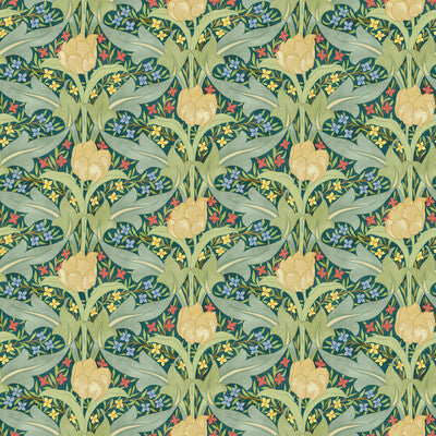 Tulip & Jasmine - Emerald Green By G P & J Baker | Original Brantwood Wallcovering |Botanical & Floral  Wallcovering
