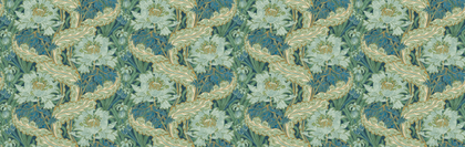 Brantwood - Indigo/Teal Blue By G P & J Baker | Original Brantwood Wallcovering |Botanical & Floral  Wallcovering