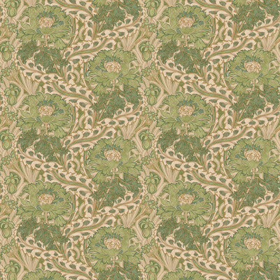 Brantwood - Green By G P & J Baker | Original Brantwood Wallcovering |Botanical & Floral Wallcovering