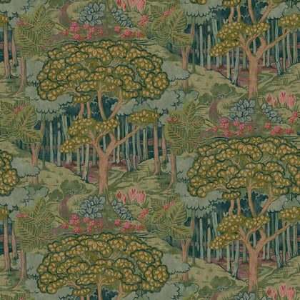 Ruskin - Emerald Green By G P & J Baker | Original Brantwood Wallcovering |Botanical & Floral  Wallcovering