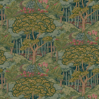 Ruskin - Emerald Green By G P & J Baker | Original Brantwood Wallcovering |Botanical & Floral  Wallcovering