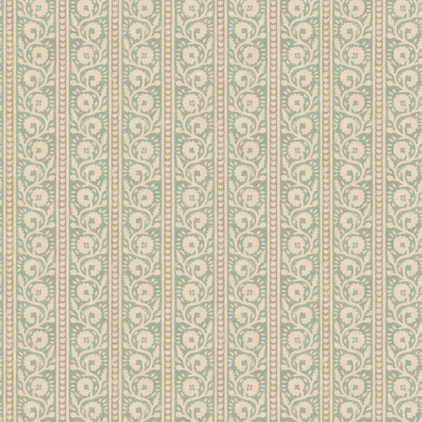 Bibury - Aqua Blue By G P & J Baker | House Small Prints Wallcovering |Botanical & Floral  Wallcovering