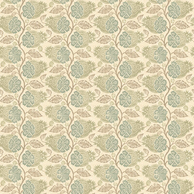 Calcot - Aqua Blue By G P & J Baker | House Small Prints Wallcovering |Botanical & Floral  Wallcovering