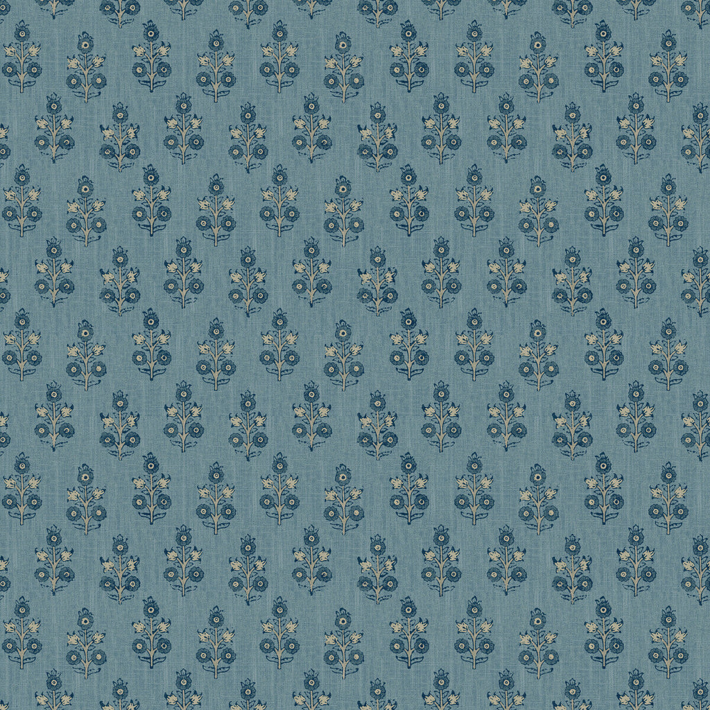 Poppy Sprig - Blue Blue By G P & J Baker | House Small Prints Wallpaper |Botanical & Floral  Wallcovering