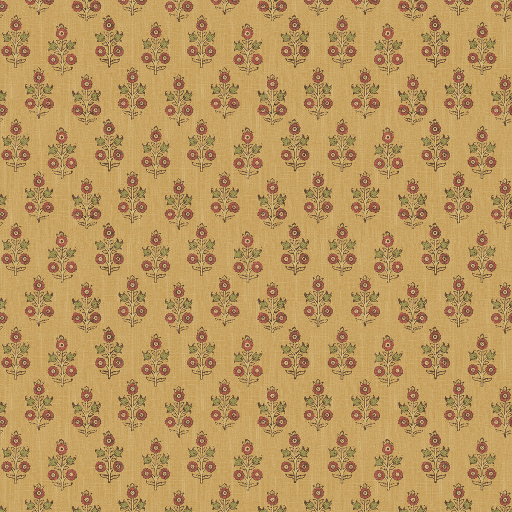 Poppy Sprig - Ochre Yellow By G P & J Baker | House Small Prints Wallpaper |Botanical & Floral  Wallcovering