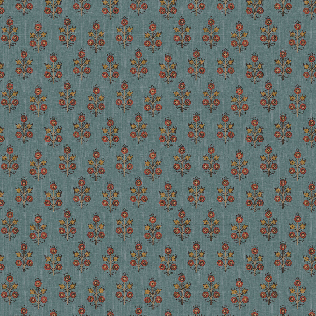 Poppy Sprig - Denim Blue By G P & J Baker | House Small Prints Wallpaper |Botanical & Floral  Wallcovering