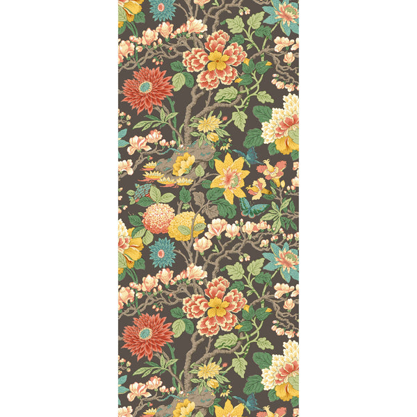 Little Magnolia - Charcoal/Jewel Black By G P & J Baker | Originals Wallcovering |Botanical & Floral  Wallcovering