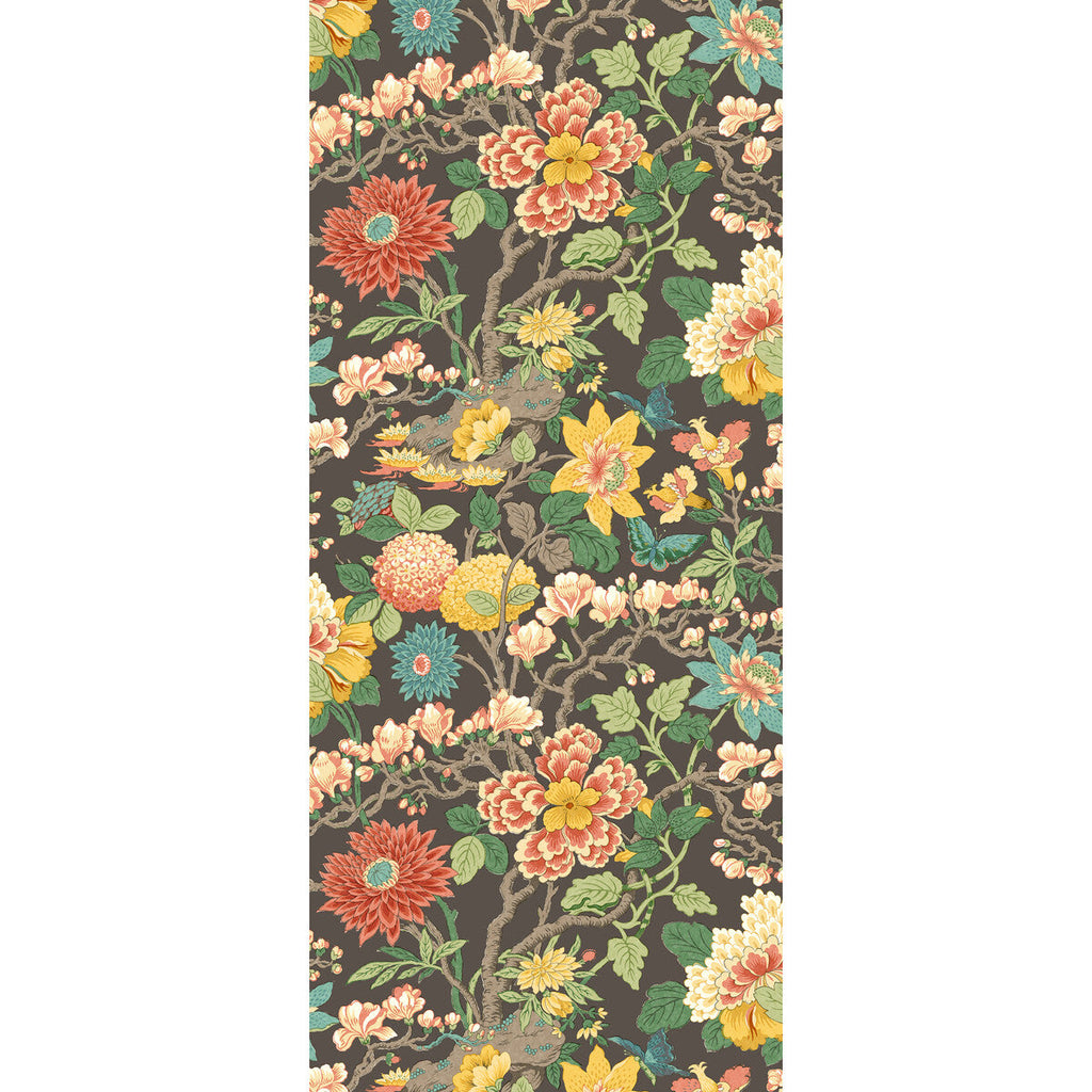 Little Magnolia - Charcoal/Jewel Black By G P & J Baker | Originals Wallpaper |Botanical & Floral  Wallcovering