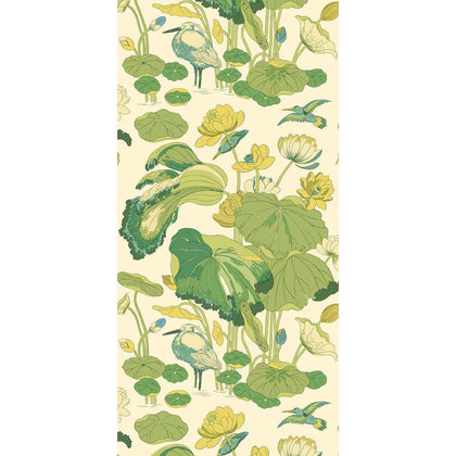 Nympheus - Emerald Green By G P & J Baker | Originals Wallcovering |Botanical & Floral  Wallcovering