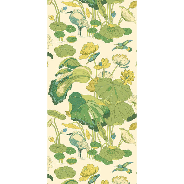 Nympheus - Emerald Green By G P & J Baker | Originals Wallcovering |Botanical & Floral  Wallcovering