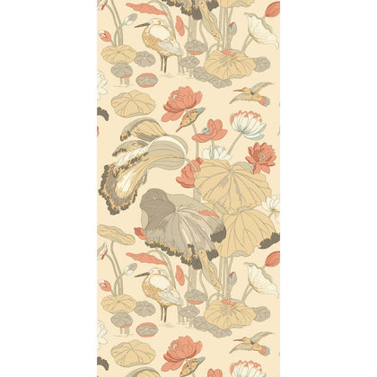 Nympheus - Parchment/Blush Beige By G P & J Baker | Originals Wallcovering |Botanical & Floral  Wallcovering