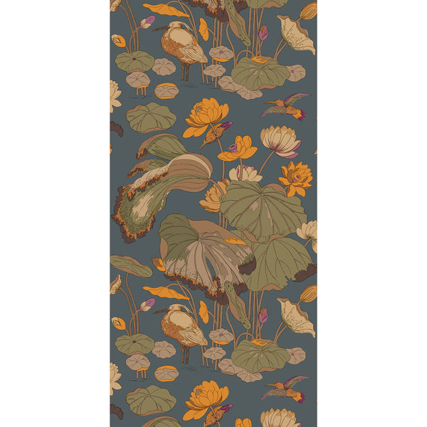 Nympheus - Sunset Teal By G P & J Baker | Originals Wallcovering |Botanical & Floral  Wallcovering