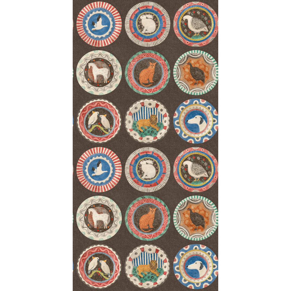 Robina'S Dinner Party - Cocoa Brown By G P & J Baker | Kit Kemp Wallpaper |  Wallcovering