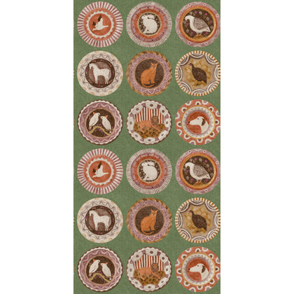 Robina'S Dinner Party - Green By G P & J Baker | Kit Kemp Wallcovering | Wallcovering