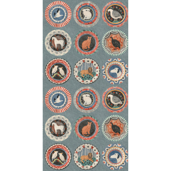 Robina'S Dinner Party - Teal By G P & J Baker | Kit Kemp Wallcovering | Wallcovering