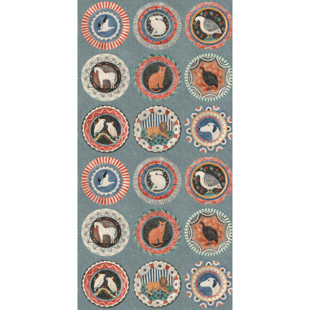 Robina'S Dinner Party - Teal Teal By G P & J Baker | Kit Kemp Wallpaper |  Wallcovering