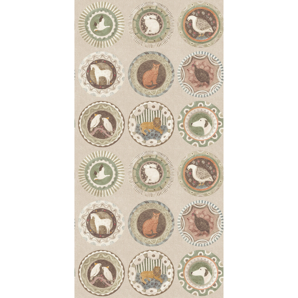 Robina'S Dinner Party - Sage Grey By G P & J Baker | Kit Kemp Wallpaper |  Wallcovering