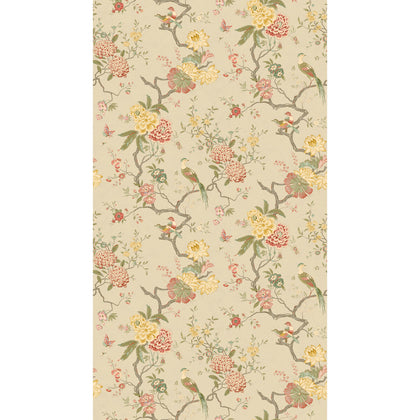 Oriental Bird - Mole Beige By G P & J Baker | Originals Wallcovering |Botanical & Floral  Wallcovering