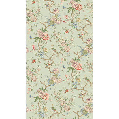 Oriental Bird - Eau De Nil Green By G P & J Baker | Originals Wallcovering |Botanical & Floral  Wallcovering