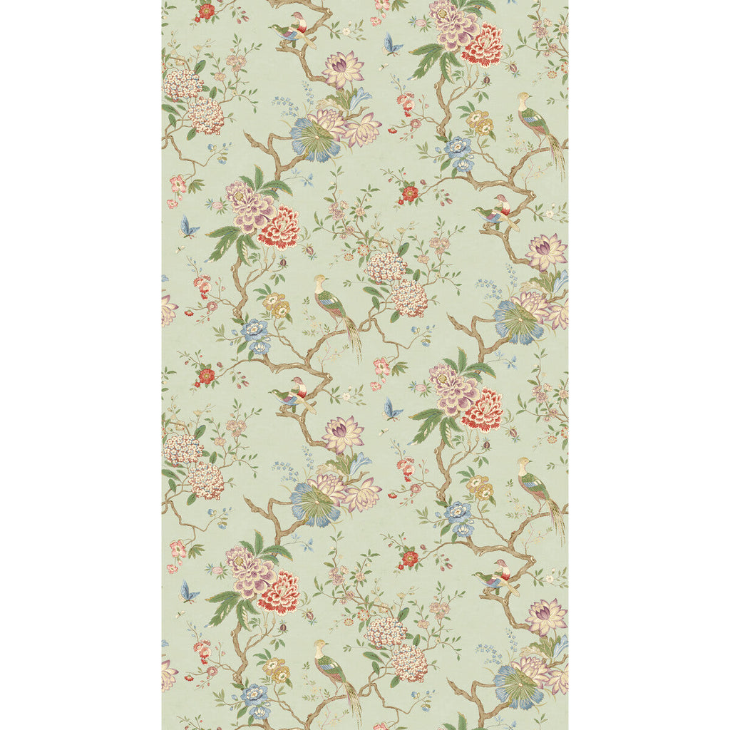 Oriental Bird - Eau De Nil Green By G P & J Baker | Originals Wallpaper |Botanical & Floral  Wallcovering