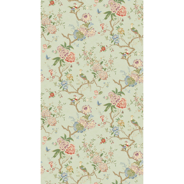 Oriental Bird - Eau De Nil Green By G P & J Baker | Originals Wallpaper |Botanical & Floral  Wallcovering