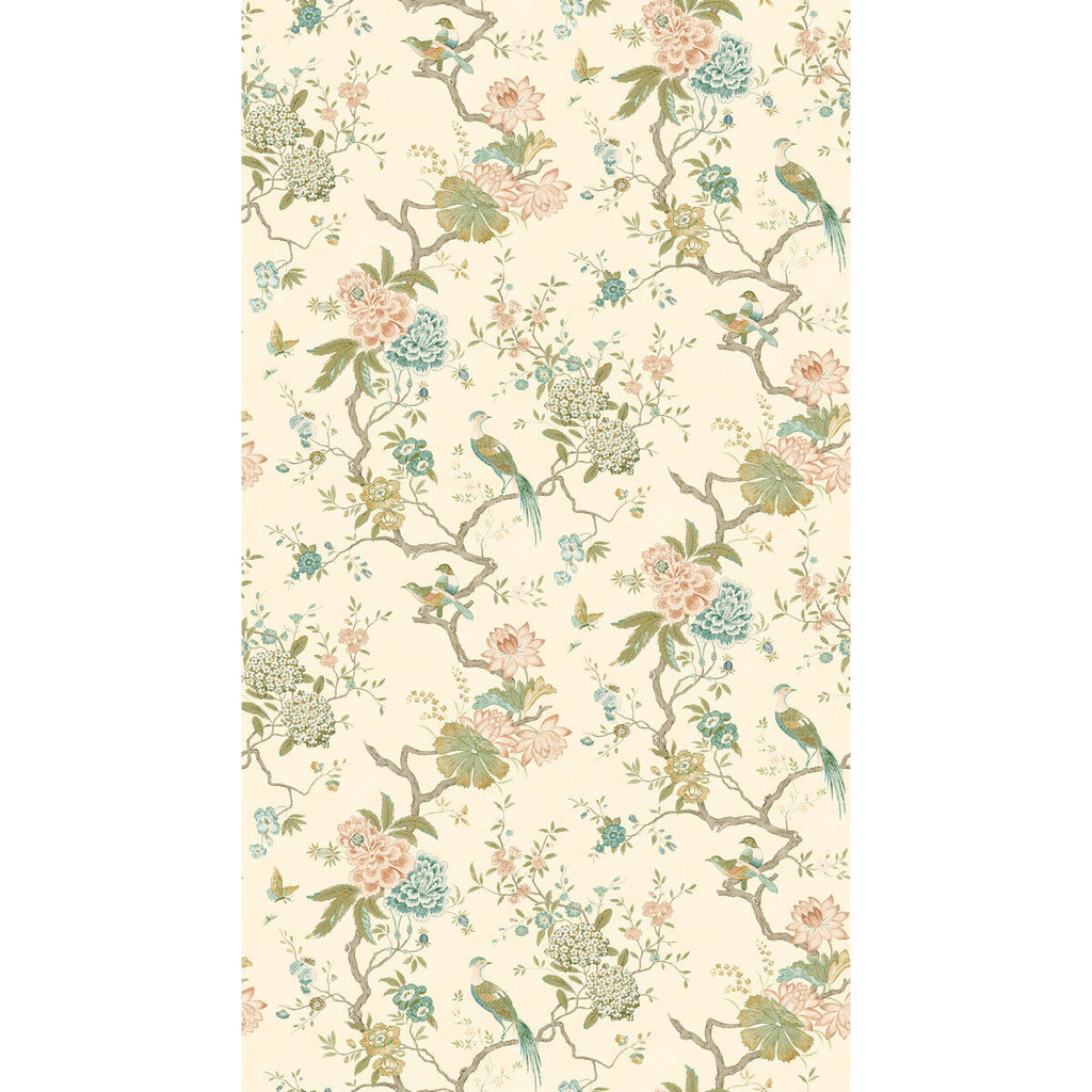 Oriental Bird - Antique Ivory By G P & J Baker | Originals Wallpaper |Botanical & Floral  Wallcovering