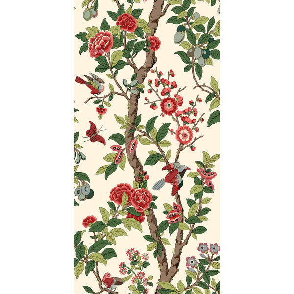Eldon - Red/Green Red By G P & J Baker | Originals Wallcovering |Botanical & Floral  Wallcovering