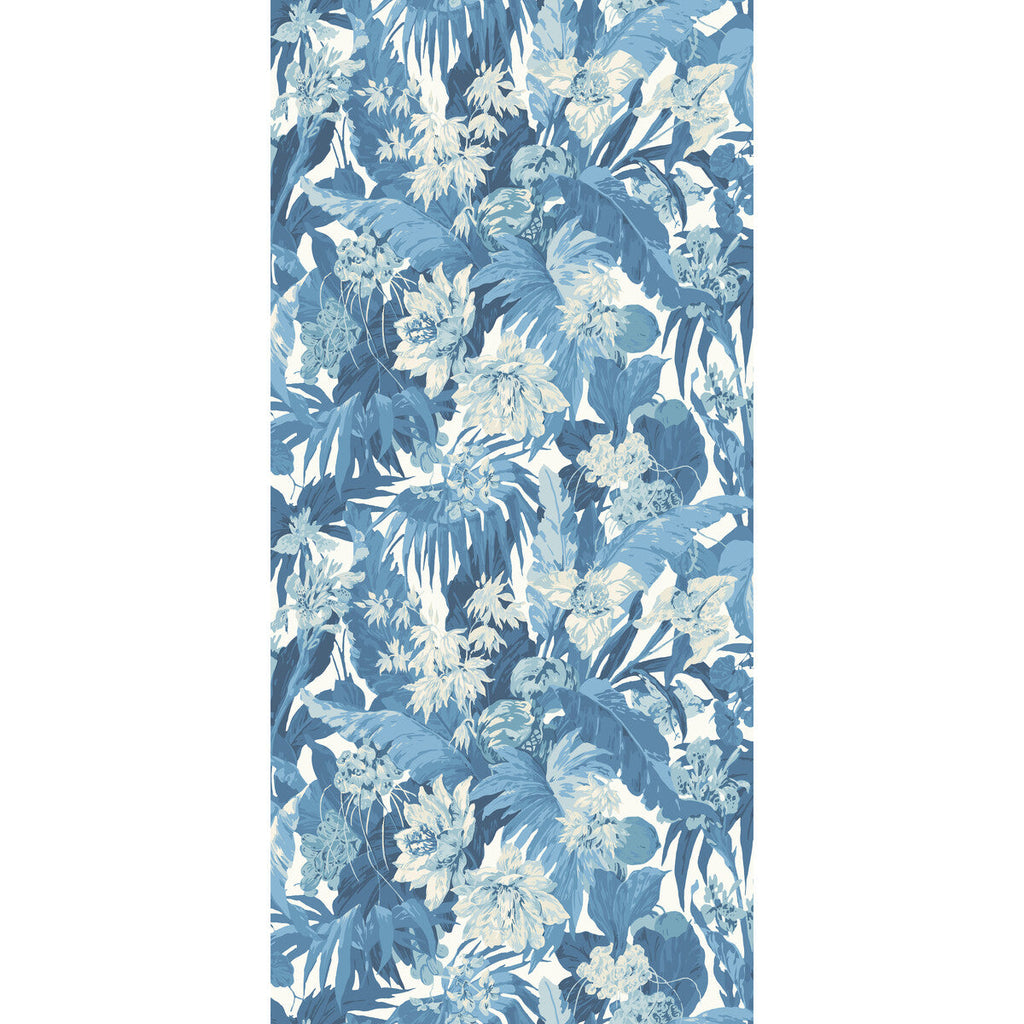 Tropical Floral - Blue Blue By G P & J Baker | Originals Wallpaper |Botanical & Floral  Wallcovering