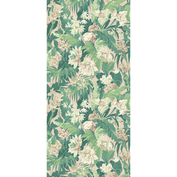 Tropical Floral - Blush/Green By G P & J Baker | Originals Wallcovering |Botanical & Floral Wallcovering