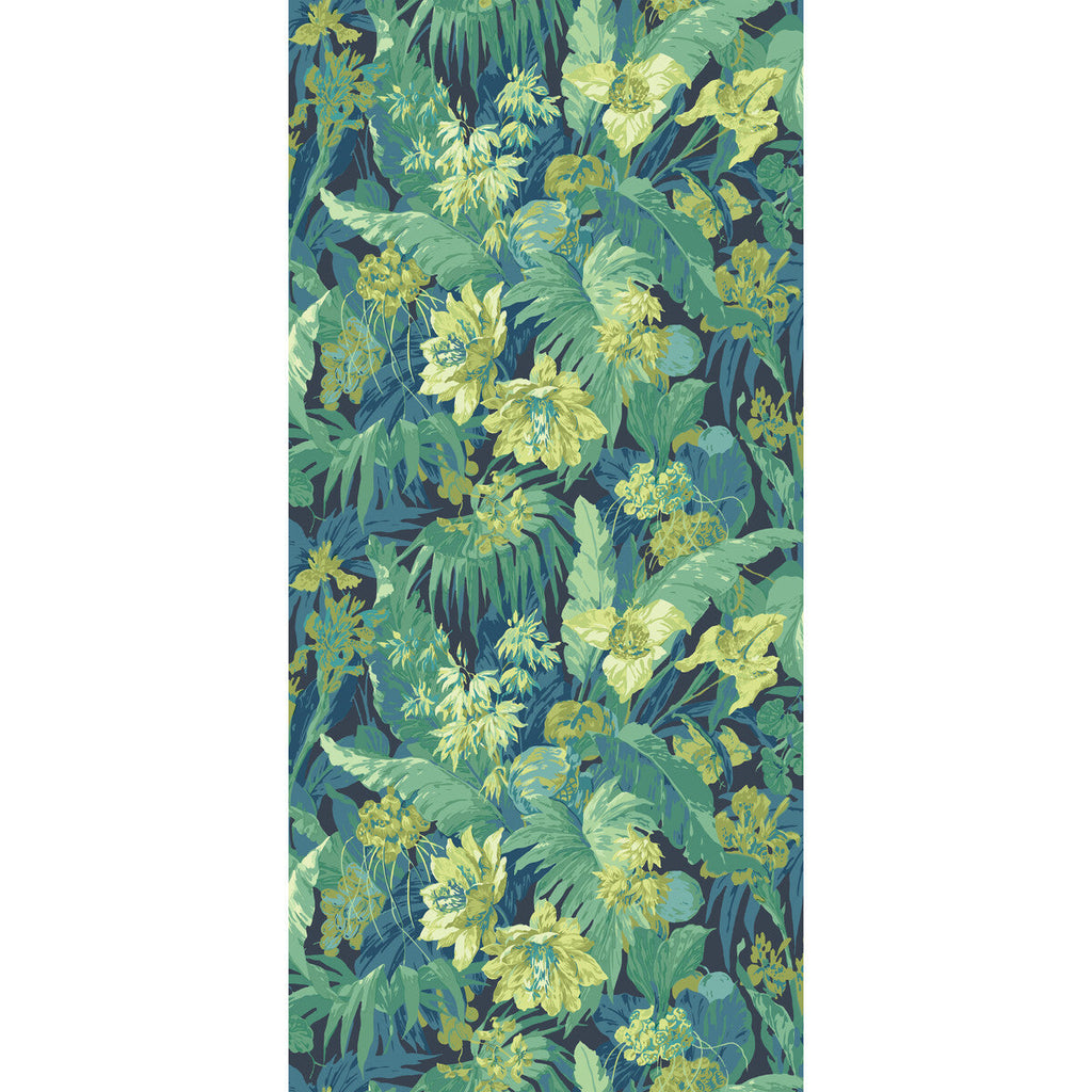 Tropical Floral - Indigo/Teal Green By G P & J Baker | Originals Wallpaper |Botanical & Floral  Wallcovering
