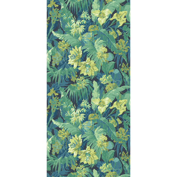 Tropical Floral - Indigo/Teal Green By G P & J Baker | Originals Wallpaper |Botanical & Floral  Wallcovering