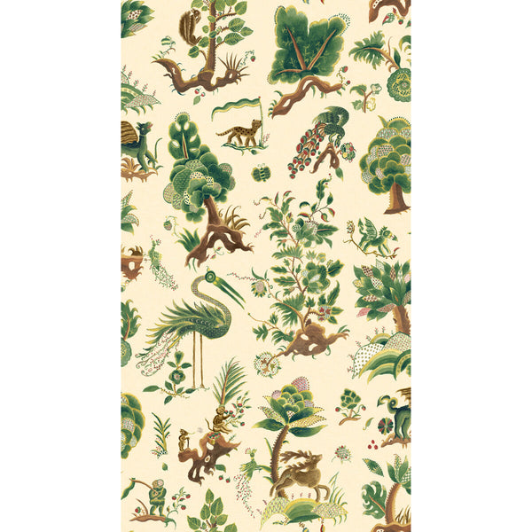 Grand Gertrude - Document Green Green By G P & J Baker | Originals Wallpaper |Botanical & Floral  Wallcovering