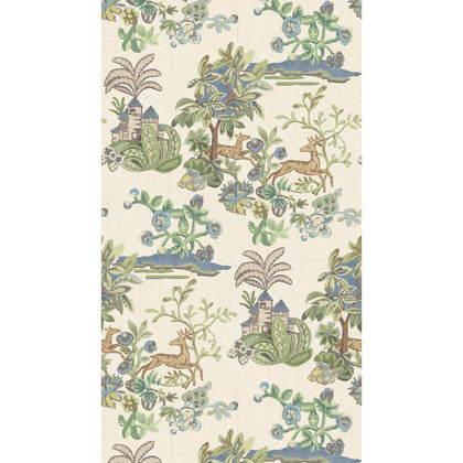 Knight'S Tale - Sage/Blue Green By G P & J Baker | Kit Kemp Wallcovering |  Wallcovering
