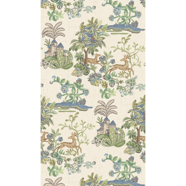 Knight'S Tale - Sage/Blue Green By G P & J Baker | Kit Kemp Wallcovering |  Wallcovering