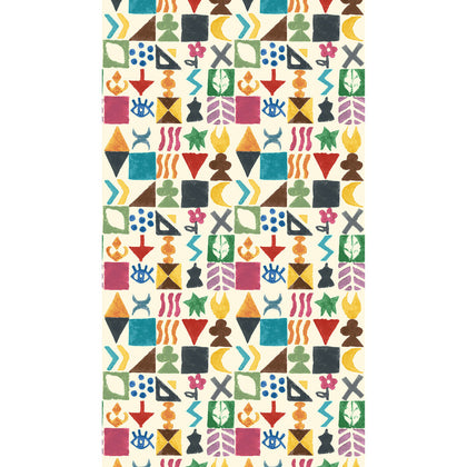 Potato Print - Jewel Multi By G P & J Baker | Kit Kemp Wallcovering |  Wallcovering