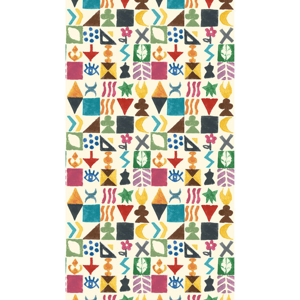 Potato Print - Jewel Multi By G P & J Baker | Kit Kemp Wallcovering |  Wallcovering