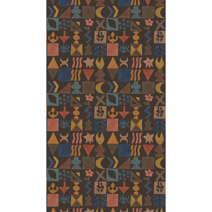 Potato Print - Chocolate Brown By G P & J Baker | Kit Kemp Wallcovering |  Wallcovering