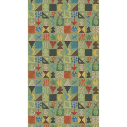 Potato Print - Green By G P & J Baker | Kit Kemp Wallcovering | Wallcovering