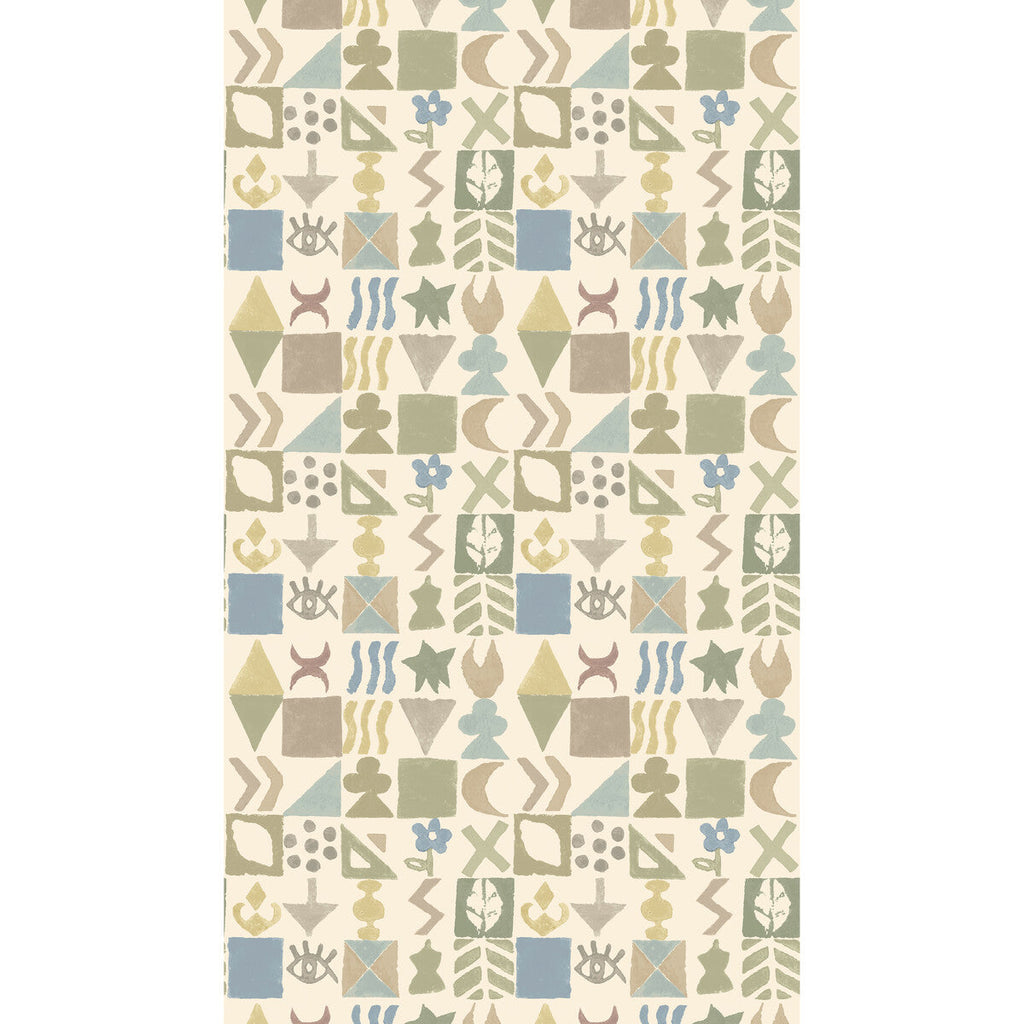 Potato Print - Sage Green By G P & J Baker | Kit Kemp Wallpaper |  Wallcovering