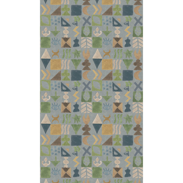 Potato Print - Blue By G P & J Baker | Kit Kemp Wallcovering | Wallcovering