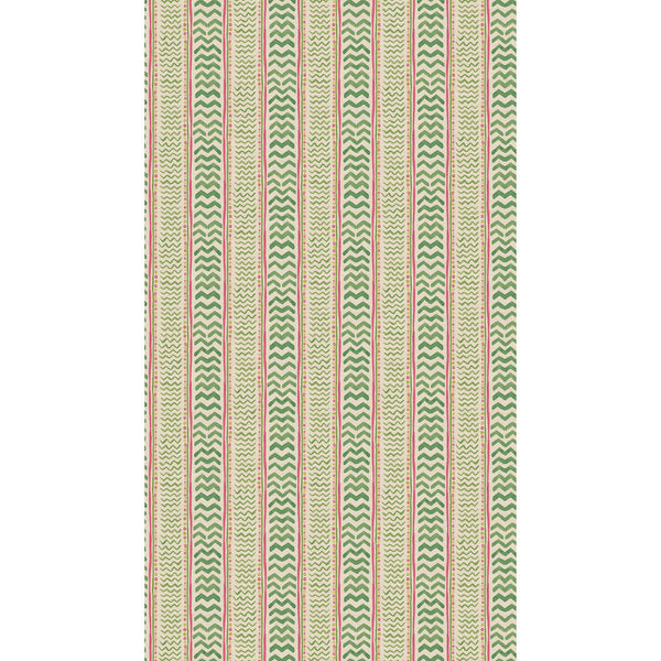 Wriggle Room - Green/Pink Green By G P & J Baker | Kit Kemp Wallcovering |  Wallcovering