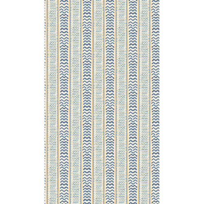 Wriggle Room - Blue/Yellow Blue By G P & J Baker | Kit Kemp Wallcovering |  Wallcovering